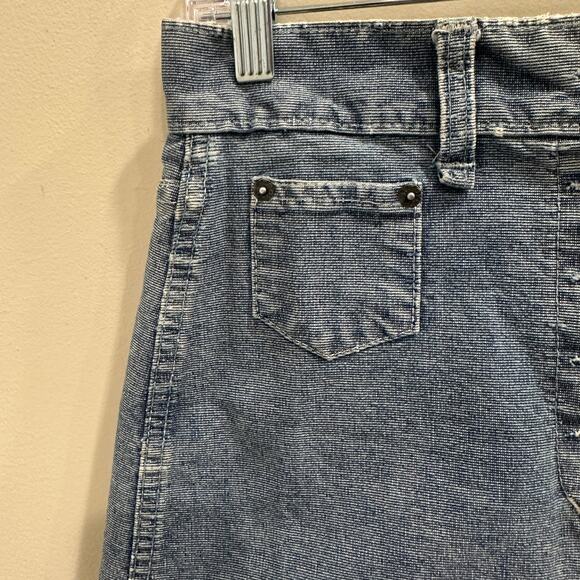 Destroy John Richmond Vtg Y2K‎ Slub Denim Button Front Grunge Punk Mini Skirt 6 - Picture 4 of 9